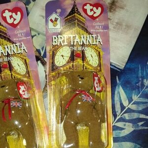 Ty Beanie Baby Britannia Brown Bear 1999 McDonald's Sealed In Perfect Condition